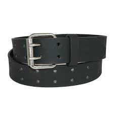 Black Belt With Holes Dickies Men S Leather Two Hole Double Prong Bridle Belt Leather Men Black Leather Belt Leather