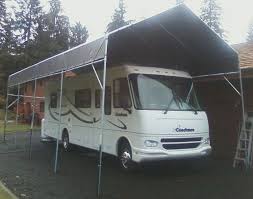Having a camper is a cheap way of traveling, and you will be able to enjoy nature and fresh air more than those people who stay at hotels. Make Your Own 35 To 40 Rv Portable Carport Shelter Kit Keep Your Rv New Portable Carport Rv Shelter Carport Kits
