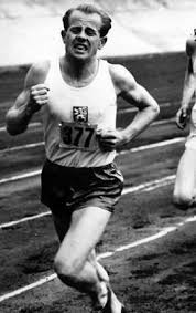 Emil zatopek was a czechoslovak athlete who won three gold medals at the 1952 helsinki olympics (5,000m, 10,000m and marathon). Emil Zatopek Runczech