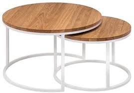 Demnach sollten die tische in der regel eine höhe von 30 bis 50 cm haben. Hochwertiger Couchtisch Aus Eiche Metall Satztisch Aus Massiv Holz Im 2er Set Wohnzimmertisch Aus Echtholz Wohnzimmertisch Couchtisch Beistelltisch Rund