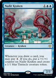 Cards, on the other hand, are smaller than mtg cards at around 60x85mm and use sleeves labelled as mini or small, so make sure not to pick those up. Nadir Kraken Theros Beyond Death Gatherer Magic The Gathering