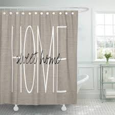 Atabie Cute Rustic Home Sweet Burlap Monogram Love Family Farmhouse Shower Curtain 66x72 Inch Walmart Com In 2020 Farmhouse Shower Farmhouse Shower Curtain Rustic Shower Curtains