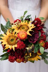 Diy Fall Sunflower Bouquet Sunflower Wedding Bouquet Fall Wedding Bouquets Bride Flowers