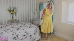 Busty British Blonde Lu Elissa Masturbating in Stockings and Suspenders