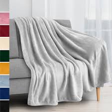 Pavilia Fleece Blanket Throw Super Soft Plush Luxury Flannel Throw Lightweight Microfiber Blanket For Sofa Couch Bed Light Grey 50x60 Inches Walmart Microfiber Blanket Grey Throw Blanket Fleece Throw Blanket