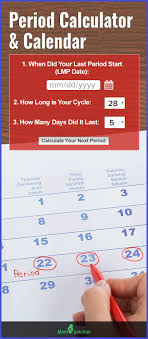 reliable menstrual period calculator calendar period