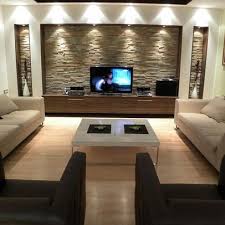 Brick Stone Back Wall Design Ideas Pictures Remodel And Decor Living Room Design Modern Home House