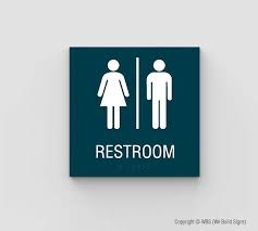 Unisex Restroom Sign Sdy 04 Restroom Sign Bathroom Signage Retail Signs