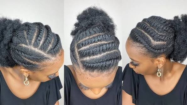 EASY SIMPLE FLAT TWIST NATURAL HAIRSTYLE ON 4C HAIR | NO GEL