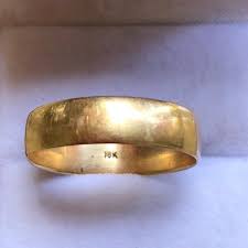 Men S Vintage 18k Solid Yellow Gold Wedding Band Ring Size 10 Ebay Size 10 Rings Yellow Gold Wedding Band Wedding Ring Bands