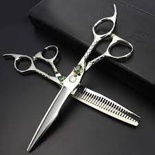 Salon Professional 6 Inch Green Skull Skull Head Hair Scissors Suit High Quality Hairdresser Selling Hot Hair Scissors Wish Hair Scissors Professional Hair Scissors Hairdressing Scissors