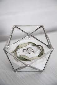 Wedding Ring Box Wedding Terrarium Silver Ring Box Glass Geometric White Sand Engagement And Wedding Rin Terrarium Wedding Wedding Ring Box Wedding Boxes