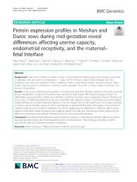 Check spelling or type a new query. Pdf Protein Expression Profiles In Meishan And Duroc Sows During Mid Gestation Reveal Differences Affecting Uterine Capacity Endometrial Receptivity And The Maternal Fetal Interface
