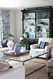 Blues And Creams In The Living Room Family Living Rooms Blue And White Living Room Home Living Room