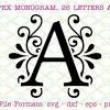 Free Free 105 Floral Monogram Letter Svg SVG PNG EPS DXF File