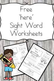 My kiddos were beyond excited to color these pages. Free Here Sight Word Worksheets