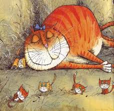 motherhood by alice vegrova koshachi kartiny illyustracii koshek illyustracii art