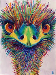 Eric A The Emu 2020 Acrylic Painting By Tiffany Budd Animal Paintings Acrylic Emus Art Bird Paintings On Canvas