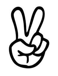 Four Finger Colouring Pages Peace Sign Drawing Emoji Coloring Pages Peace Sign Fingers