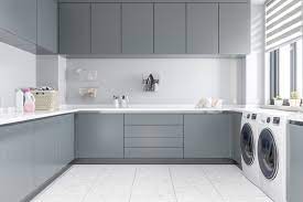 This laundry room design incorporates elements of a home office, craft room and sitting room. 10 Ideas To Redesign Your Laundry