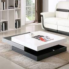 A coffee table is more than just an occasional table. J And M Furniture 17772 Modern Rotary Coffee Table White Grey Dark Grey Lacquer In 2021 Coffee Table Modern Coffee Tables Living Table