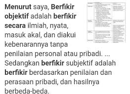 Apa Yang Dimaksud Dengan Berpikir Sejarah Secara Objektif Brainly Co Id