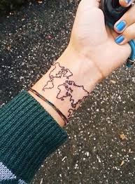 Tattoos are available in numerous designs and patterns. World Map Tattoos