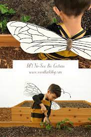 Cellophane fairy wings in under 2 hrs!: Diy No Sew Bee Costume Woodlark Blog Woodlark