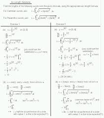 Length of curve or arc c is limit of sum of lengths of chords as length of every chord approaches 0. Integration Math100 Revision Exercises Resources Mathematics And Statistics University Of Canterbury New Zealand