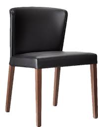 Sitting atop a suitably crafted curved base, is a supple leather, wrapped seat and back. Curran Black Dining Chair Decorist