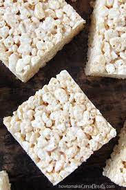 Marshmallow creme rice crispy treats are the only way to make these rice krispies treats. Marshmallow Fluff Rice Krispie Treats Howtomakecerealtreats Com