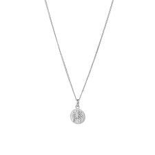 14k gold plated stainless steel. Cancer Zodiac Pendant In Sterling Silver