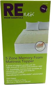 Renew Room Essentials 5 Zone Memory Foam Mattress Topper Twin In 2020 Memory Mattress Room Essentials Memory Foam Mattress Topper