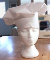 Fold a piece of paper or card in half. How To Make And Fit Many Styles Of Chef S Hat