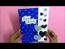 Pink woman glitter and gold general greeting birthday card. A Beautiful Handmade Birthday Card Idea Complete Tutorial Youtube Birthday Greeting Cards Birthday Cards Diy Creative Birthday Cards