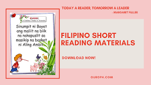 Here you can read the stories of one hundred amazing women from the past and present. 1 Thought On Filipino Short Reading Materials