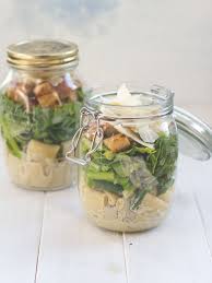 Caesar Pasta Spargel Salat Im Glas Mit Und Ohne Thermomix Salat Im Glas Spargelsalat Pasta Salat