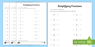 Enter another ratio here for us to simplify. Simplifying Fractions Worksheet Primary Resource