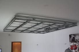 Brico Creation D Un Faux Plafond Avec Ruban Led Et Spots Faux Plafond Plafond Faux Plafond Cuisine