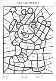 coloriage magique cm1 a colorier dessin imprimer math art christmas worksheets coloring sheets renard