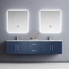 ( 2.0 ) out of 5 stars 1 ratings , based on 1 reviews current price $578.00 $ 578. Lexora Geneva 80 Inch Color Navy Blue Floating Double Bathroom Vanity