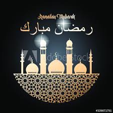 Ramadan Square Vector Template With Golden Ramadan Mubarak Inscription Silhouettes Of Mosques In 2020 Holiday Images Black Backgrounds Ramadan