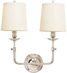 Lamps Com Hudson Valley 172 Pn Logan Polished Nickel 2 Light Wall Sconce