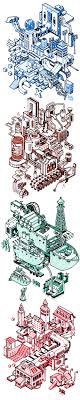 Different Color Isometric Drawings By Http Nigelsussman Com Isometric Drawing Isometric Illustration Isometric Art