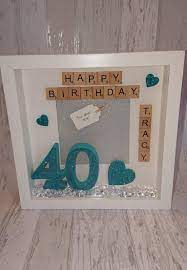 Whether it's for a new baby to snuggle with or to commemorate a wedding or birthday, add their best photo, name or special message. 40th Birthday Personalised Photo Frame 40th Birthday Gift For Women Unique 40th Birthday Gift Pi In 2021 Birthday Frames Scrabble Letter Crafts 40th Birthday Gifts