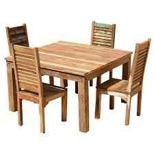 Rustically crafted from sheesham wood, the hillsdale emerson 6 piece rectangle dining set flaunts its natural beauty on the table and matching bench. Ohio Reclaimed Wood Furniture Dining Table Shutter Back Chairs Set