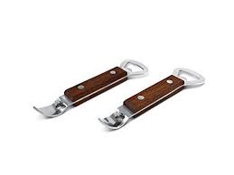 Set Of 2 Dualsided Manual Stainless Steel Can Opener Steel Can Punch Opener W Riveted Wood Finish Handle Check Out This Gre Can Opener Wine Tools Stainless