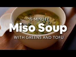 15 Minute Miso Soup With White Miso Chopped Green Chard Green Onions And Tofu Vegan And Gluten Free Miso Soup Miso Recipe Baker Recipes