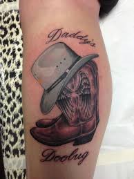 Lucky 7 Tattoo And Piercing Cowboy Tattoos Daddy Tattoos Cowboy Hat Tattoo