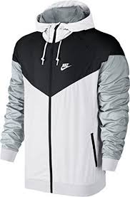 Black And White Nike Sweatshirt Nike Men S Sportswear Windrunner Full Zip Jacket White In White Black Modesens Nike Windrunner Jacket Nike Clothes Mens Nike Windrunner